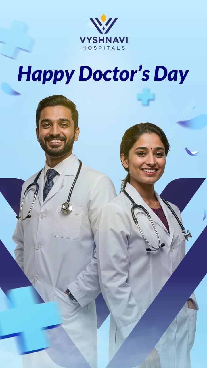 Vyshnavi Hospitals Doctors' Day 2025 creative