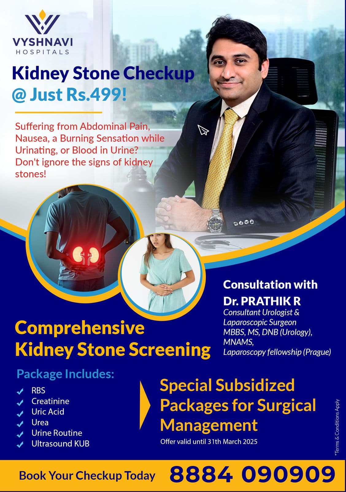 Vyshnavi Hospitals kidney care package creative